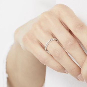 Bague ' Elisabeth' Or blanc et Diamant