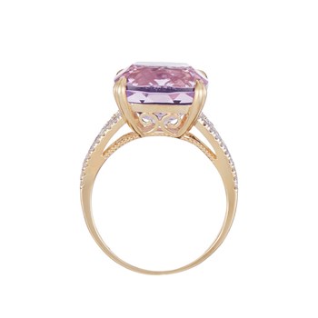 Bague ' Nadine' Or jaune et Améthyste
