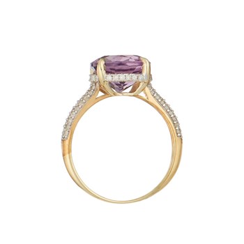 Bague 'Amélia' Or jaune et Améthyste
