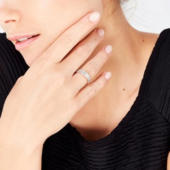 Bague ' Désirée' Or blanc et Diamant
