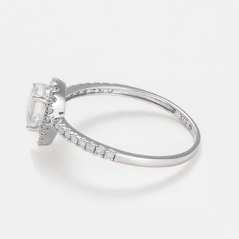 Bague 'Salomé' Or blanc et Topaze