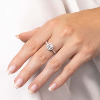 Bague ' Lucienne' Or blanc et Topaze