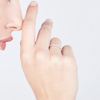 Bague ' Emma' Or blanc et Diamant