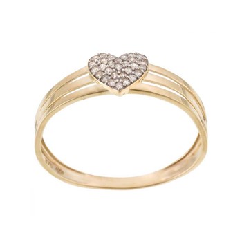Bague ' Virginie' Or jaune et Diamant