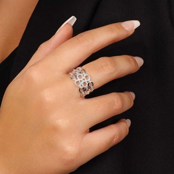 Ring ' Eléonore' Witgoud en Diamant