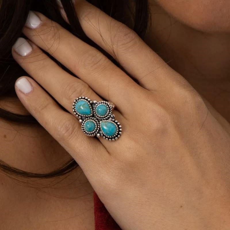 Bague 'Awa Turquoise' Argent 925 - vue 2