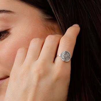 Ring 'Camelia' Sterling Silver 925/1000