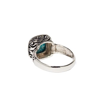 Bague 'Cardenal' Turquoise 3,10ct et Argent Massif 925/1000