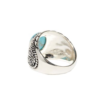 Bague 'Lantana' Turquoise 3,24ct et Argent Massif 925/1000