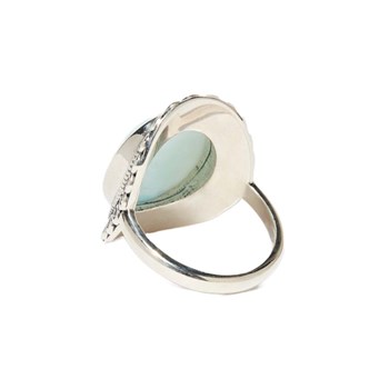 Bague 'Garambullo' Larimar 5,29ct et Argent Massif 925/1000