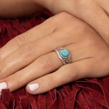 Bague 'Fresia' Turquoise 0,22ct et Argent Massif 925/1000