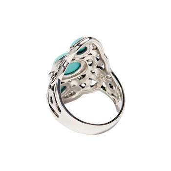Bague 'Sauco' Turquoise 2ct/3 et Argent Massif 925/1000