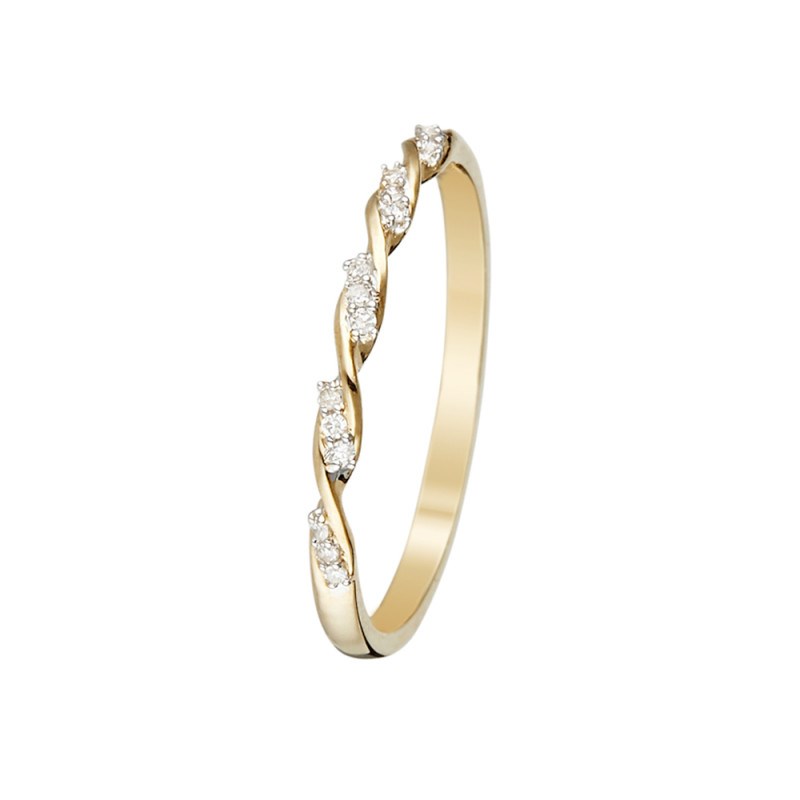 Bague 'Câline' Or jaune et Diamant