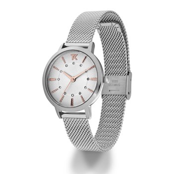 Montre analogique acier mailles milanaises LISE MILANAIS