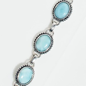 Bracelet argent massif et pierre naturelle