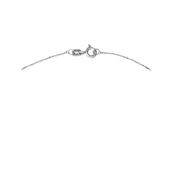 Pendentif Or Blanc et Diamants 0,12 carat 'MON BRILLANT' + chaîne argent offerte