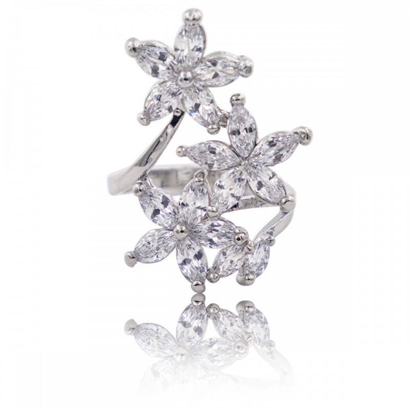 Bague Femme Rhodium FLORA