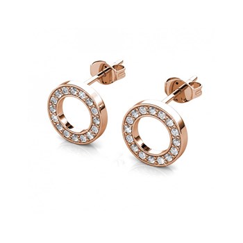 Boucles d'oreilles Ophir - Or Rosé et Cristal