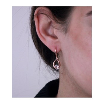 Earrings Tristin Hook - Rose Gold and Crystal