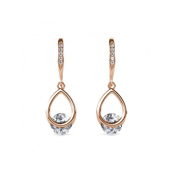 Earrings Tristin Hook - Rose Gold and Crystal