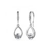 Boucles d'oreilles Tristin Hook - Argenté et Cristal - vue V1