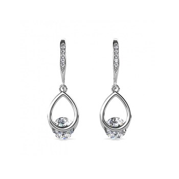 Earrings Tristin Hook - Silver and Crystal