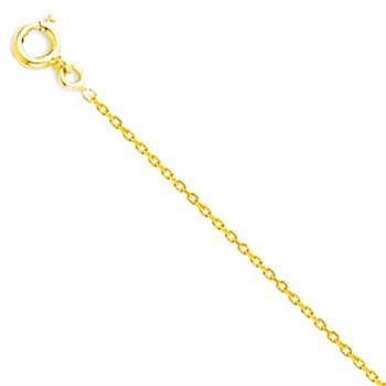 Collier Chaine Or 18 Carats 750/000 Jaune Forçat Diamantée - Femme ou Enfant