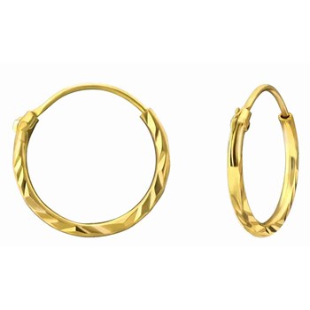 Vergulde oorbel in zilver 925/1000