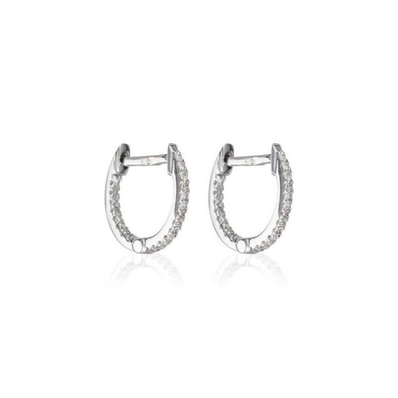 Boucles d'oreilles 'Ma Chérie' Or blanc et Diamant