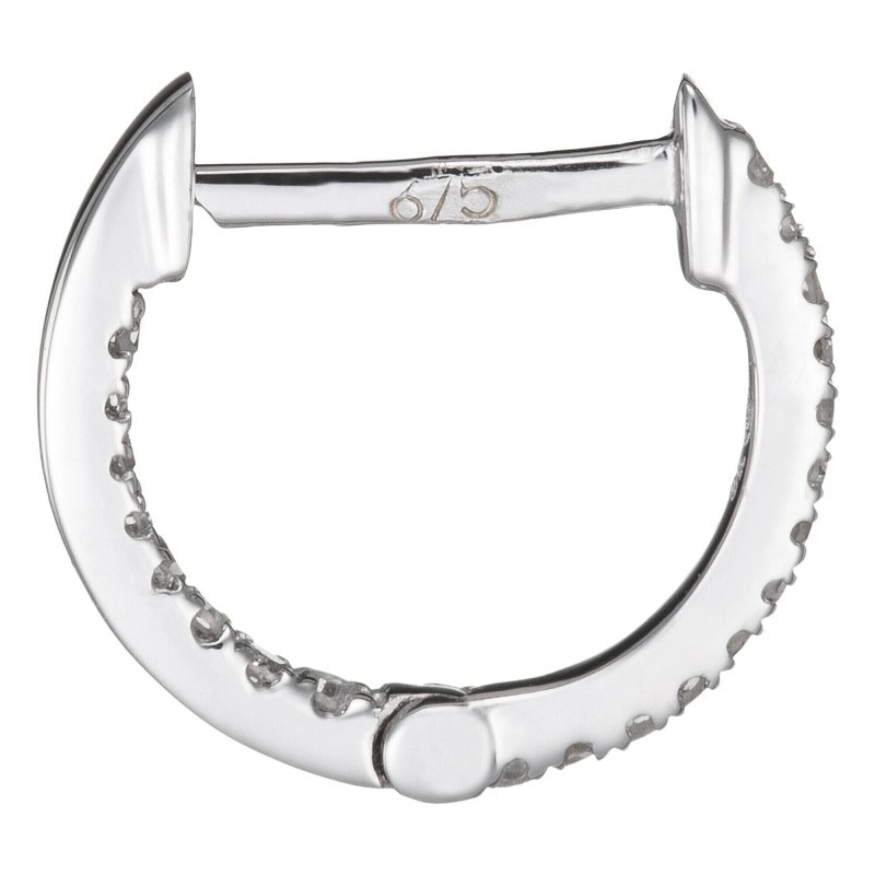 Boucles d'oreilles 'Ma Chérie' Or blanc et Diamant - vue 4