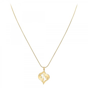 Collier astrologie  Poissons  SC Bohème en Acier Finement doré