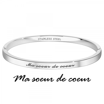 Ma soeur de coeur - SC Crystal bracelet in silver-plated rhodium-plated steel