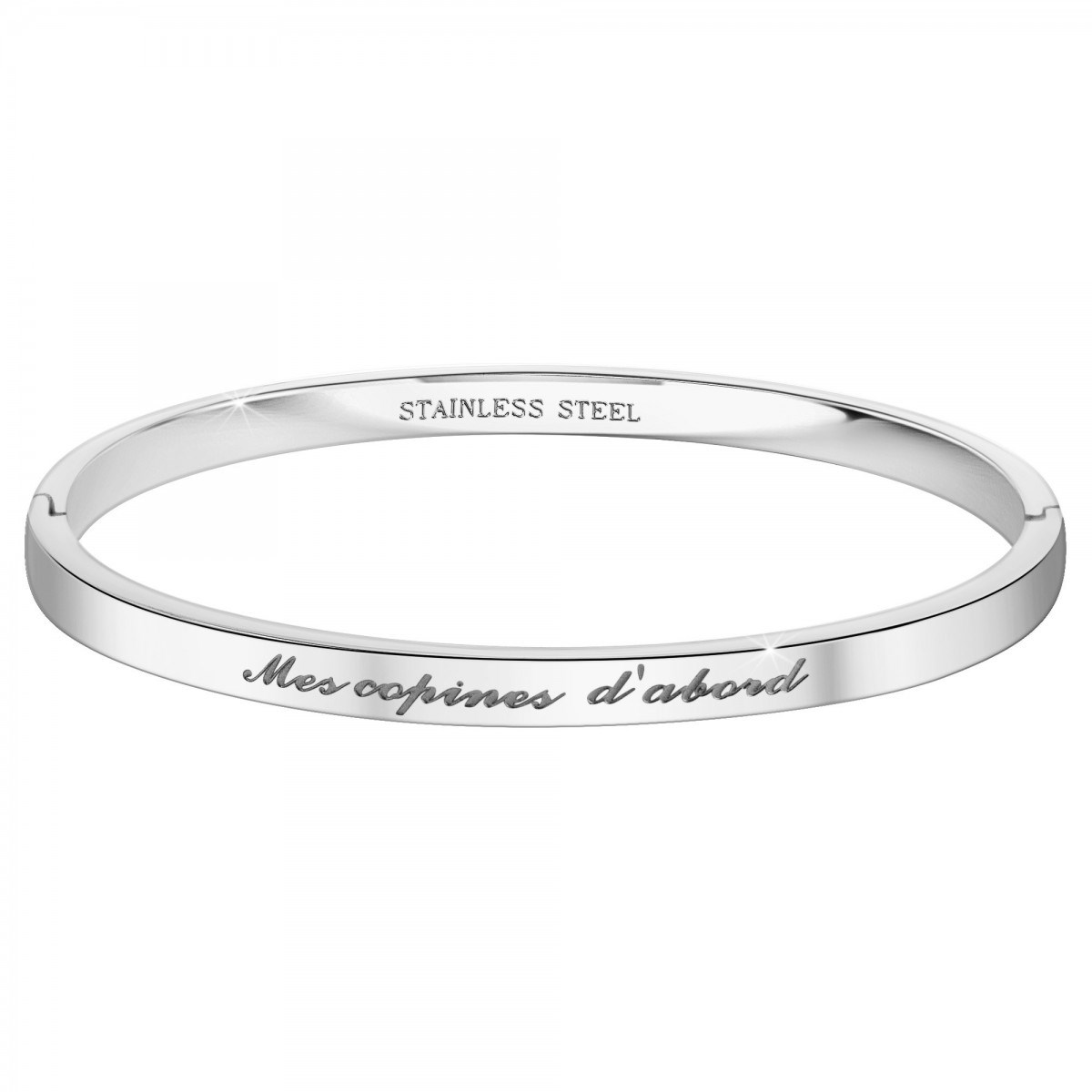 Mes copines d'abord - Bracelet SC Crystal en Acier Rhodié argenté