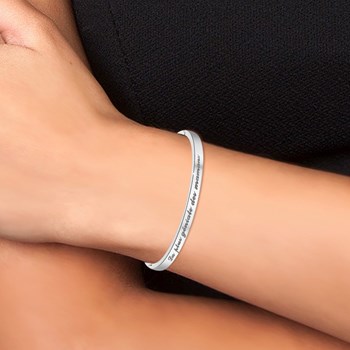 La plus géniale des mamans - Bracelet SC Crystal en Acier Rhodié argenté