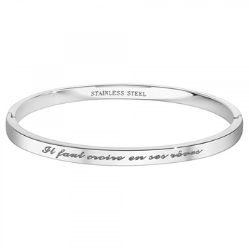 Il faut croire en ses rêves - SC Crystal bracelet in silver-plated Rhodium Steel