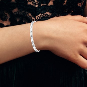 Il faut croire en ses rêves - SC Crystal bracelet in silver-plated Rhodium Steel