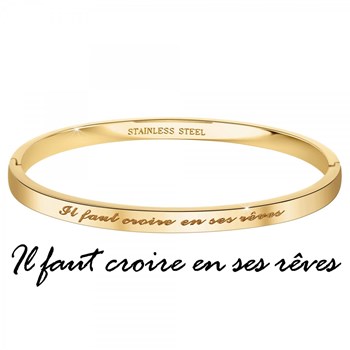 You have to believe in your dreams - SC Crystal Bracelet in Finely Gilded Steel