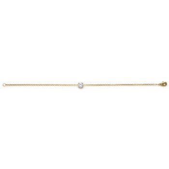 Bracelet Brillaxis plaqué or solitaire 4 griffes