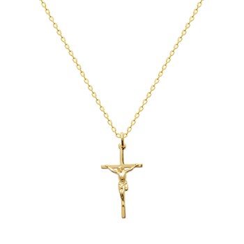 Pendentif Brillaxis Christ crucifié plaqué or