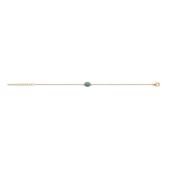 Bracelet Brillaxis aventurine verte 18cm