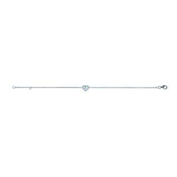 Bracelet Brillaxis argent rhodié petit coeur