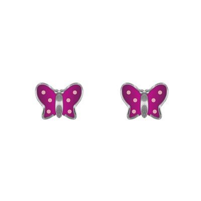 ▷ Paire de boucles d'oreilles papillon pour petite fille