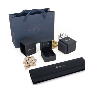 Bague ADEN Or 585 Jaune Solitaire Saphir et diamants 2.094grs