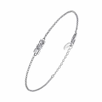 Bracelet Argent étoile Sertie De Zirconiums Blanc