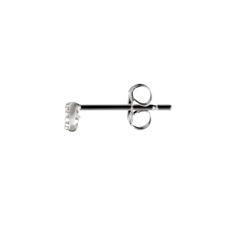 Boucles d'oreilles 'Petits Ronds' Or blanc - vue 3
