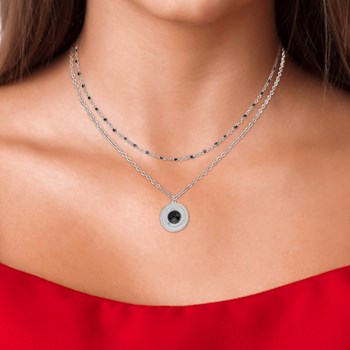 Lot de 2 colliers SC Bohème orné d'une obsidienne