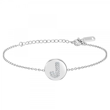 Alfabet armband letter J SC Crystal