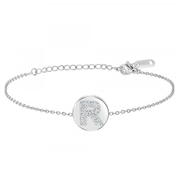 Armband alfabet letter R SC Kristal