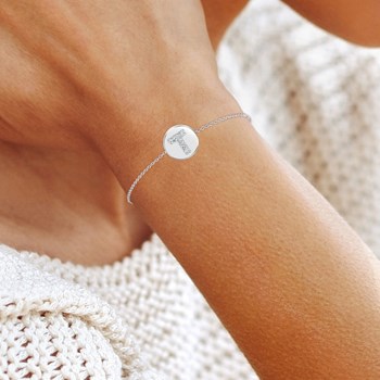 Alfabet armband letter T SC Crystal