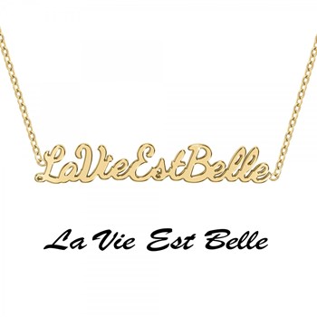 La vie est belle - Boodschap halsketting